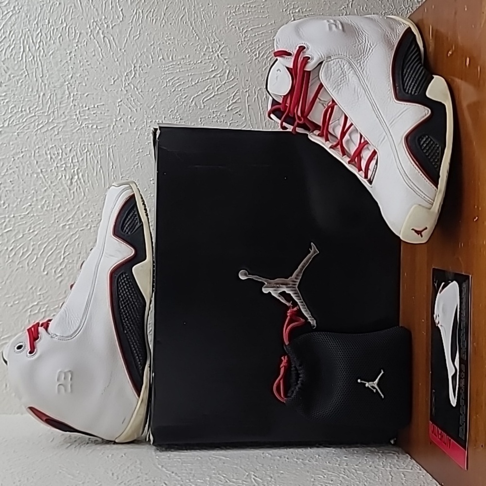 Air Jordan 21 OG White Varsity Red 2006  Mens Sneakers 313038-161 Size 12